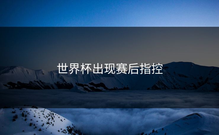 世界杯出现赛后指控