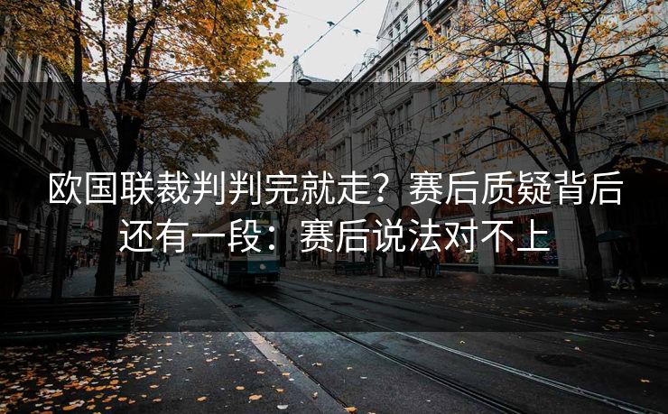 欧国联裁判判完就走？赛后质疑背后还有一段：赛后说法对不上